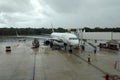Delta Air Lines Boeing 757-232 WL N694DL Ã¢â¬ÅThe Spirit of FreedomÃ¢â¬Â at the terminal of Cancun Airport